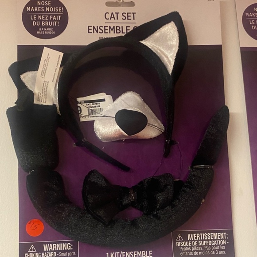 Amscan Black and White Cat Accessory Set